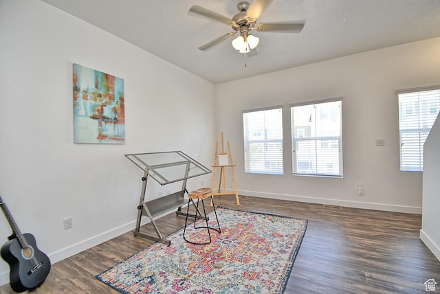 685 E 355 N, Vineyard, UT 84059 - office space featuring wood finished floors and a ceiling fan