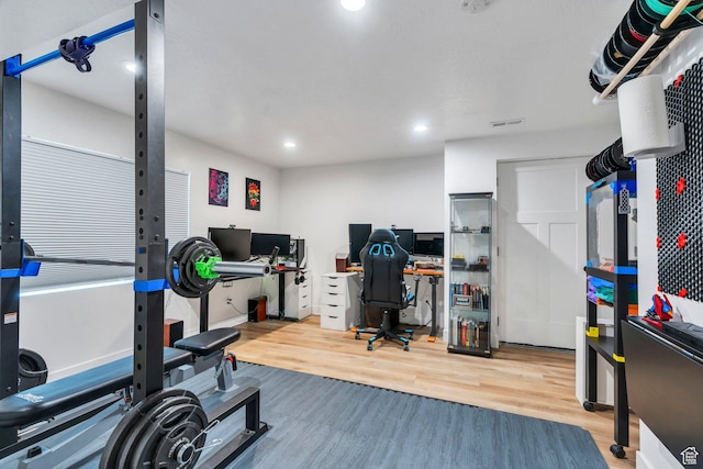 131 N Desert Sage Dr, Saratoga Springs, UT 84045 - office area featuring wood finished floors and recessed lighting