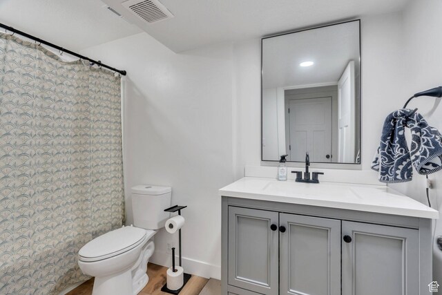 131 N Desert Sage Dr, Saratoga Springs, UT 84045 - bathroom featuring vanity, wood finished floors, and a shower with shower curtain