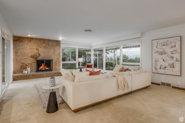 2722 E Eagle Way, Salt Lake City, UT 84108 - living area with a fireplace and plenty of natural light