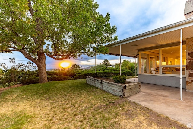 2722 E Eagle Way, Salt Lake City, UT 84108 - view of grassy yard with a patio