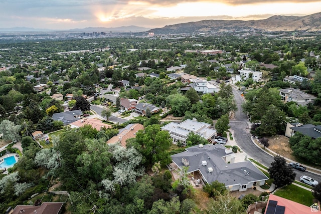 2722 E Eagle Way, Salt Lake City, UT 84108 - aerial view at dusk of a mountain view