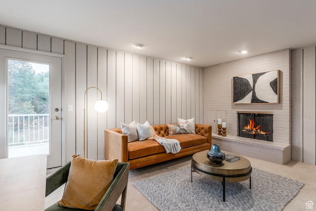 2722 E Eagle Way, Salt Lake City, UT 84108 - living area featuring a brick fireplace