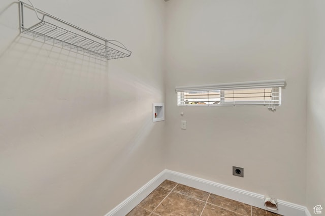 10925 N Marsala Dr, Highland, UT 84003 - washroom with electric dryer hookup, washer hookup, and tile patterned flooring