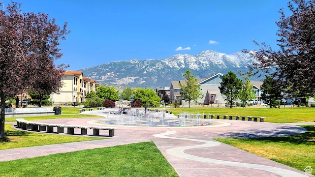 10925 N Marsala Dr, Highland, UT 84003 - view of property's community with a lawn and a mountain view