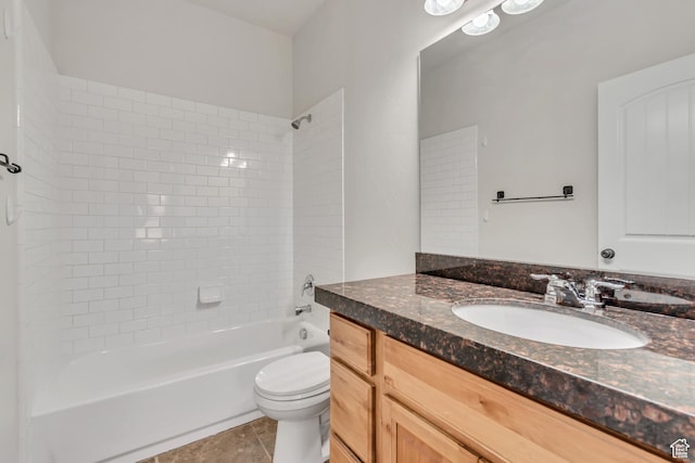 10925 N Marsala Dr, Highland, UT 84003 - full bath with vanity, shower / bathtub combination, and tile patterned flooring