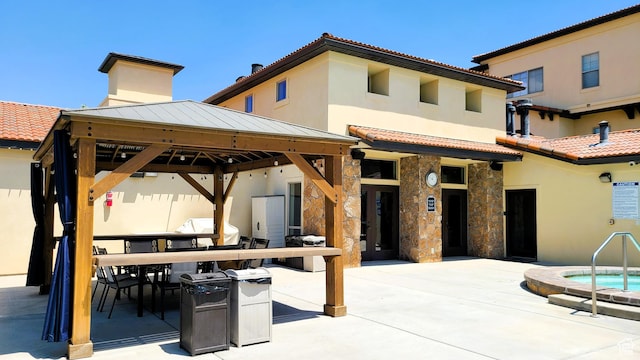 10925 N Marsala Dr, Highland, UT 84003 - view of patio / terrace with a gazebo and a grill
