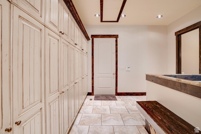 1307 N Dutch Highland Dr, Midway, UT 84049 - corridor featuring recessed lighting and light tile patterned floors