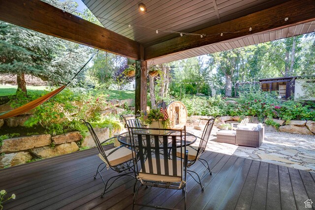 1307 N Dutch Highland Dr, Midway, UT 84049 - deck with outdoor dining space