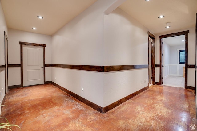 1307 N Dutch Highland Dr, Midway, UT 84049 - corridor featuring recessed lighting and finished concrete flooring