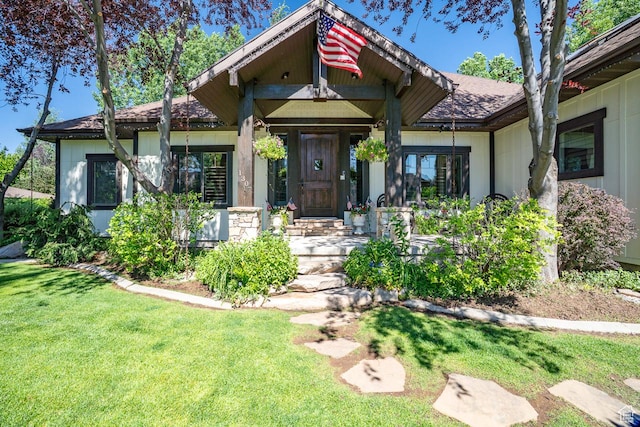 1307 N Dutch Highland Dr, Midway, UT 84049 - view of front of property featuring a front lawn and a shingled roof