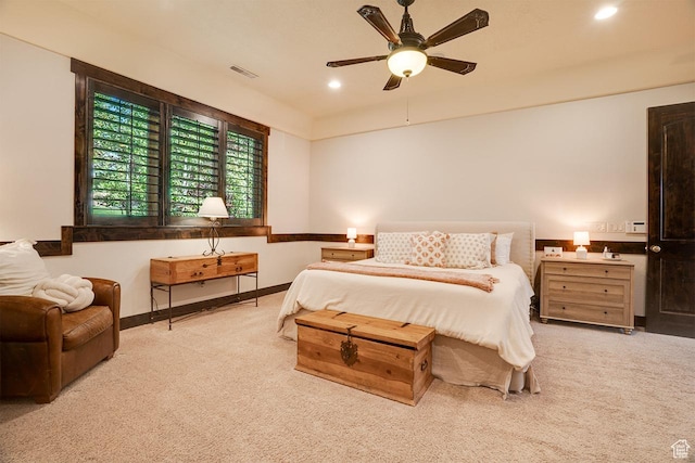 1307 N Dutch Highland Dr, Midway, UT 84049 - bedroom featuring carpet flooring, recessed lighting, and ceiling fan