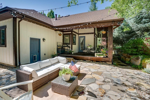 1307 N Dutch Highland Dr, Midway, UT 84049 - view of patio / terrace with an outdoor hangout area