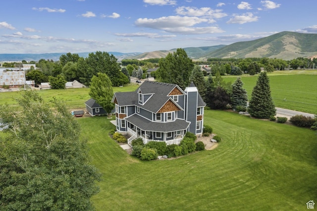 3136 W 2400th St S, Charleston, UT 84032 - aerial view of property and surrounding area featuring a mountainous background