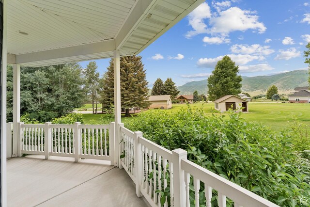 3136 W 2400th St S, Charleston, UT 84032 - covered porch with a mountain view