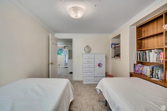 1261 E Sandra Cir, Murray, UT 84121 - bedroom featuring light colored carpet and crown molding