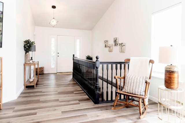 3482 W Plymouth Rock Cv, Lehi, UT 84043 - foyer with vaulted ceiling and light wood finished floors
