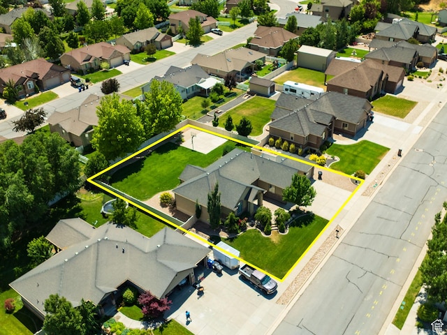 7496 S 1740 E, South Weber, UT 84405 - aerial perspective of suburban area featuring property boundaries highlighted