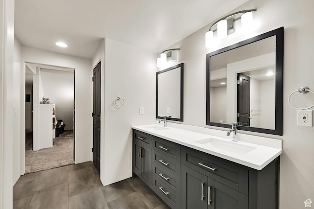7496 S 1740 E, South Weber, UT 84405 - full bath featuring double vanity and recessed lighting