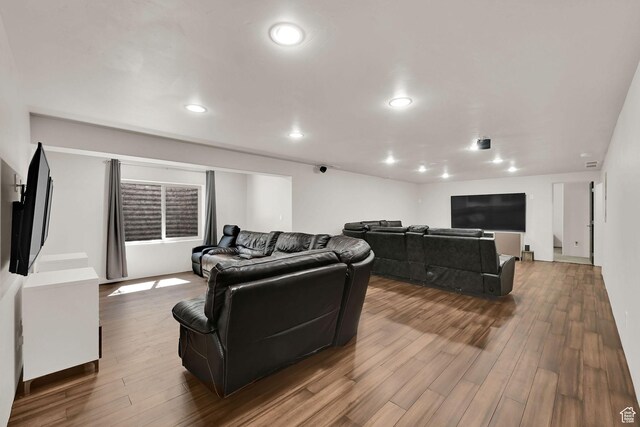 7496 S 1740 E, South Weber, UT 84405 - living area with wood finished floors and recessed lighting