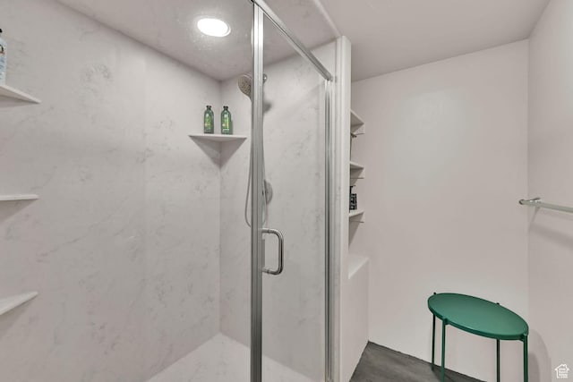 7496 S 1740 E, South Weber, UT 84405 - full bathroom featuring a stall shower and recessed lighting