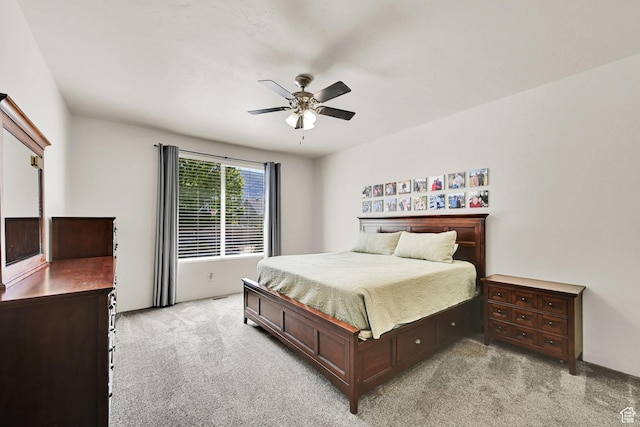 7496 S 1740 E, South Weber, UT 84405 - bedroom with light colored carpet and a ceiling fan