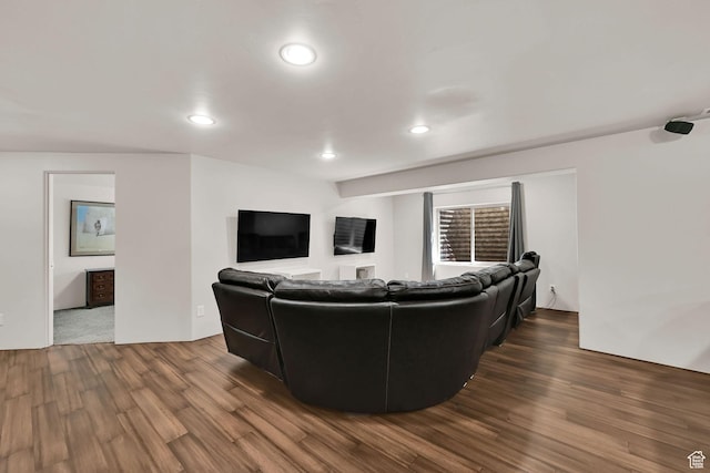 7496 S 1740 E, South Weber, UT 84405 - living area featuring wood finished floors and recessed lighting
