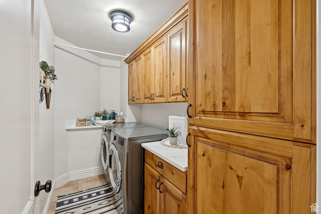 294 W Willow Ct Unit 12, Francis, UT 84036 - laundry room featuring separate washer and dryer, cabinet space, and tile patterned floors