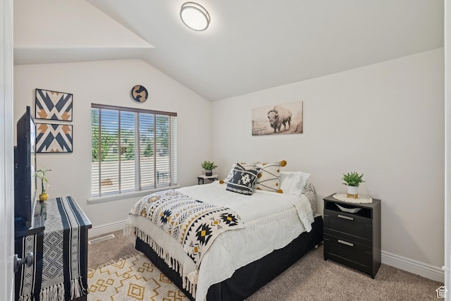 294 W Willow Ct Unit 12, Francis, UT 84036 - bedroom featuring light colored carpet and vaulted ceiling