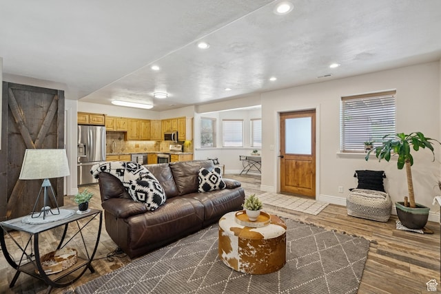 294 W Willow Ct Unit 12, Francis, UT 84036 - living area with light wood-type flooring and recessed lighting