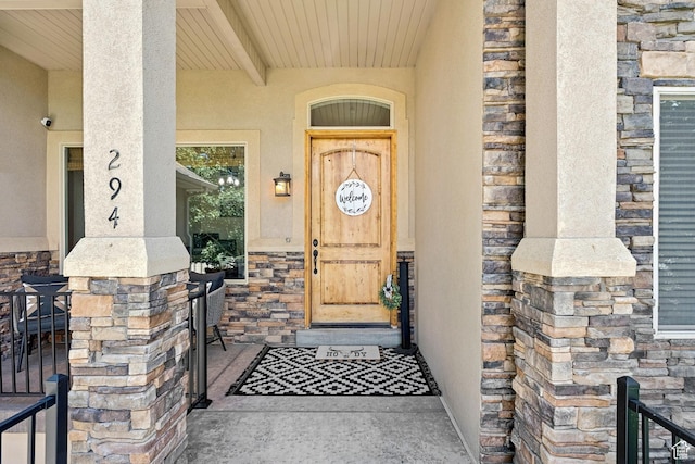 294 W Willow Ct Unit 12, Francis, UT 84036 - entrance to property with stone siding and stucco siding
