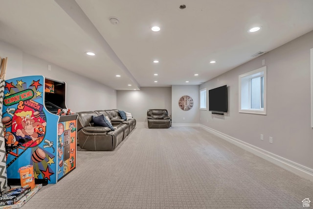 1885 E 10225 S, Sandy, UT 84092 - game room with recessed lighting and carpet floors
