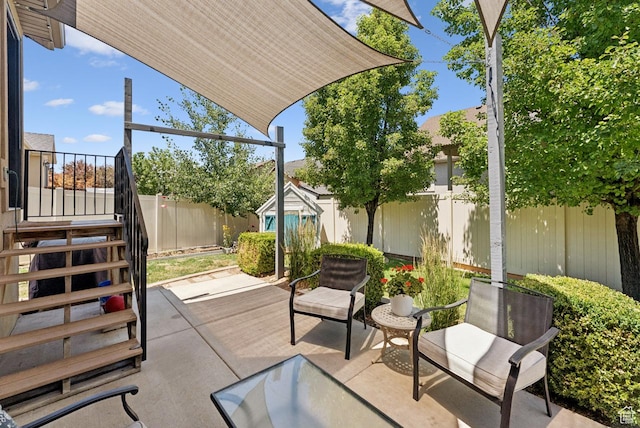 422 W 390 S, Spanish Fork, UT 84660 - fenced backyard featuring a patio area