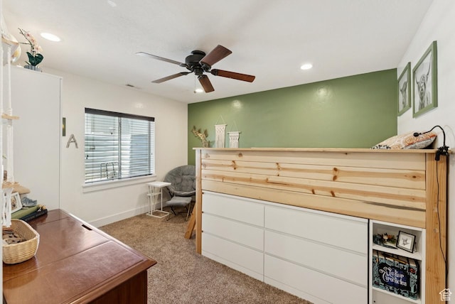 422 W 390 S, Spanish Fork, UT 84660 - bedroom featuring carpet, a ceiling fan, and recessed lighting