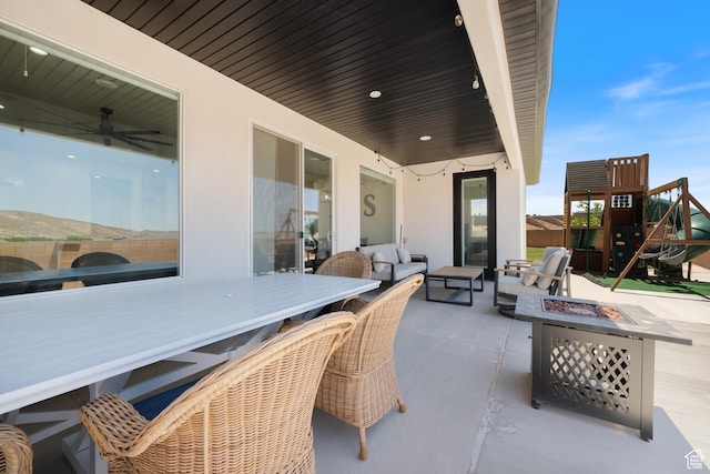 507 N 3650 W, Hurricane, UT 84737 - view of patio / terrace with a fire pit