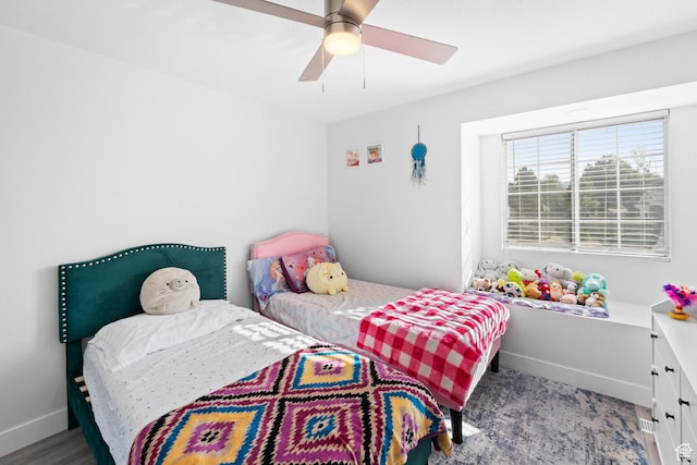 9375 S Laurel Ridge Cir, West Jordan, UT 84088 - bedroom featuring baseboards and a ceiling fan