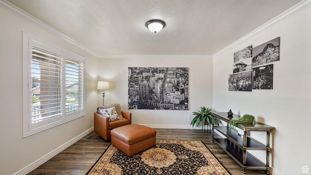 14267 S Palo Alto Dr, Herriman, UT 84096 - sitting room with wood finished floors and crown molding