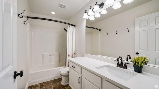 14267 S Palo Alto Dr, Herriman, UT 84096 - bathroom featuring vanity, shower / bathtub combination with curtain, and recessed lighting