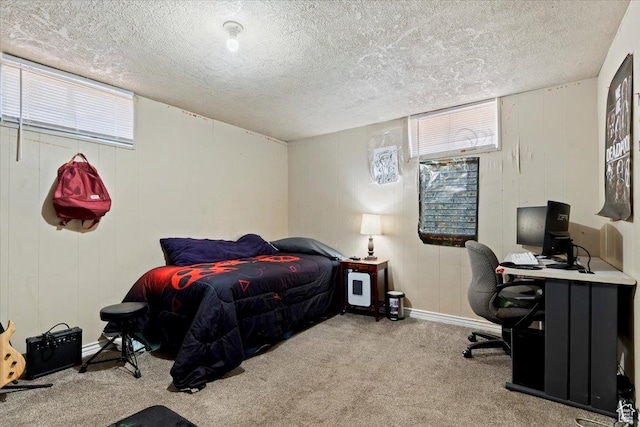 3524 W Meadowbrook Dr, West Valley City, UT 84119 - bedroom with carpet floors, a desk, and a textured ceiling