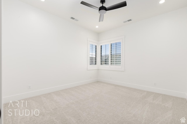 671 E Arina Way, Washington, UT 84780 - carpeted spare room featuring recessed lighting and ceiling fan