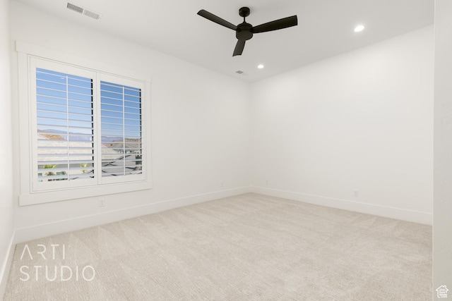671 E Arina Way, Washington, UT 84780 - carpeted spare room featuring recessed lighting and ceiling fan