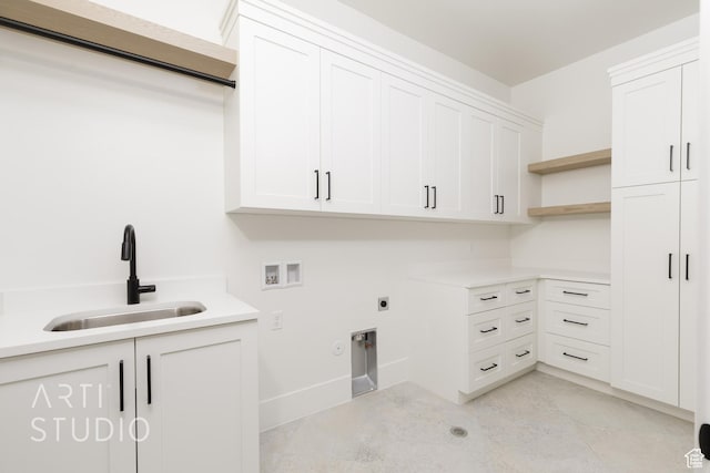 671 E Arina Way, Washington, UT 84780 - washroom with cabinet space, washer hookup, hookup for an electric dryer, and gas dryer hookup