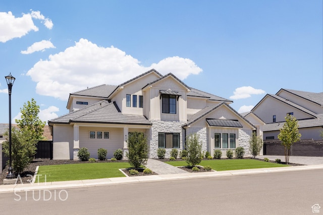 671 E Arina Way, Washington, UT 84780 - view of front of home featuring stone siding and a tiled roof