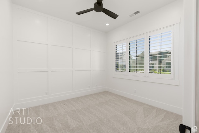 671 E Arina Way, Washington, UT 84780 - spare room with carpet floors, a ceiling fan, recessed lighting, and a decorative wall