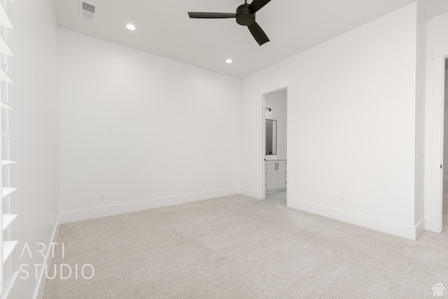 671 E Arina Way, Washington, UT 84780 - unfurnished room with ceiling fan, light colored carpet, and recessed lighting