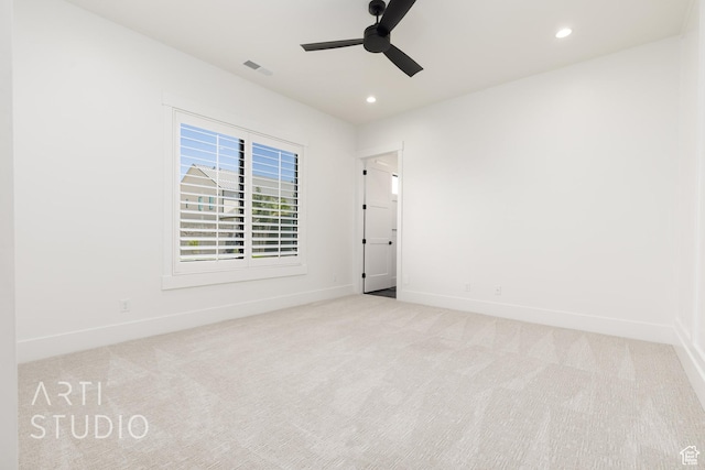 671 E Arina Way, Washington, UT 84780 - spare room featuring carpet floors, ceiling fan, and recessed lighting