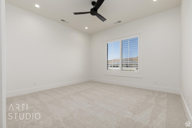 671 E Arina Way, Washington, UT 84780 - unfurnished room with carpet, a ceiling fan, and recessed lighting
