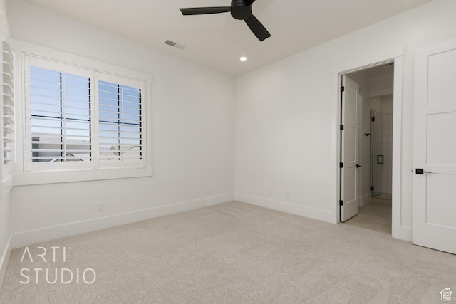 671 E Arina Way, Washington, UT 84780 - unfurnished bedroom with carpet flooring, recessed lighting, and a ceiling fan