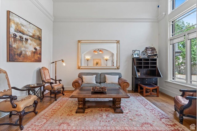 3149 E 9800 S, Sandy, UT 84092 - living area featuring wood finished floors and crown molding