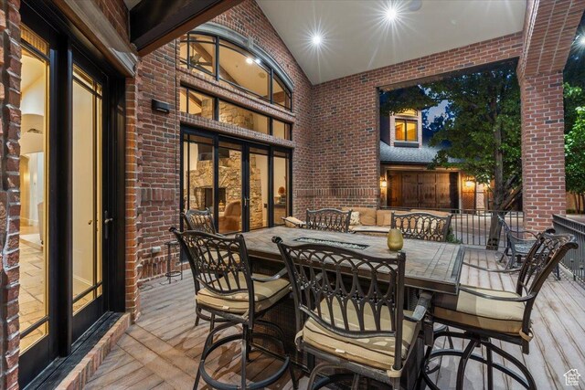 3149 E 9800 S, Sandy, UT 84092 - wooden deck with outdoor dining space
